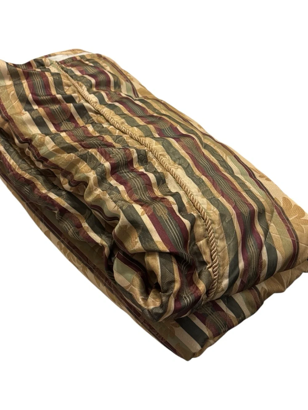 Vintage Regal Home Dover Manor Dunhill Queen Bedspread Floral Striped Damask